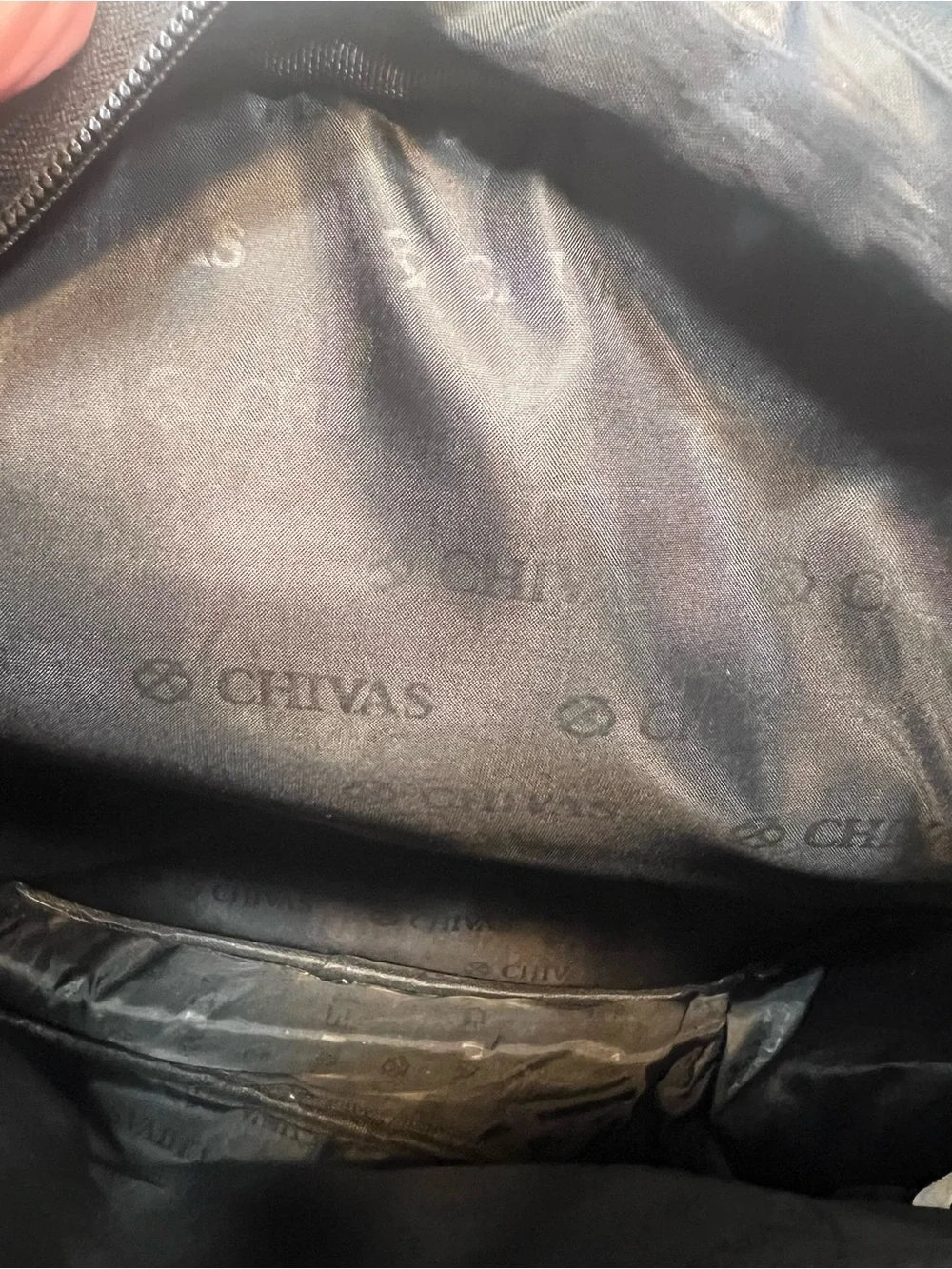 Civas Black Men's Vertical Messenger Bag with Leather Trim